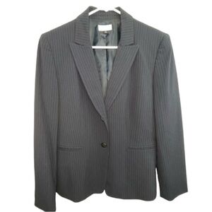 Tahari Arthur S. Levine Navy Pinstripe Blazer Sz 12
